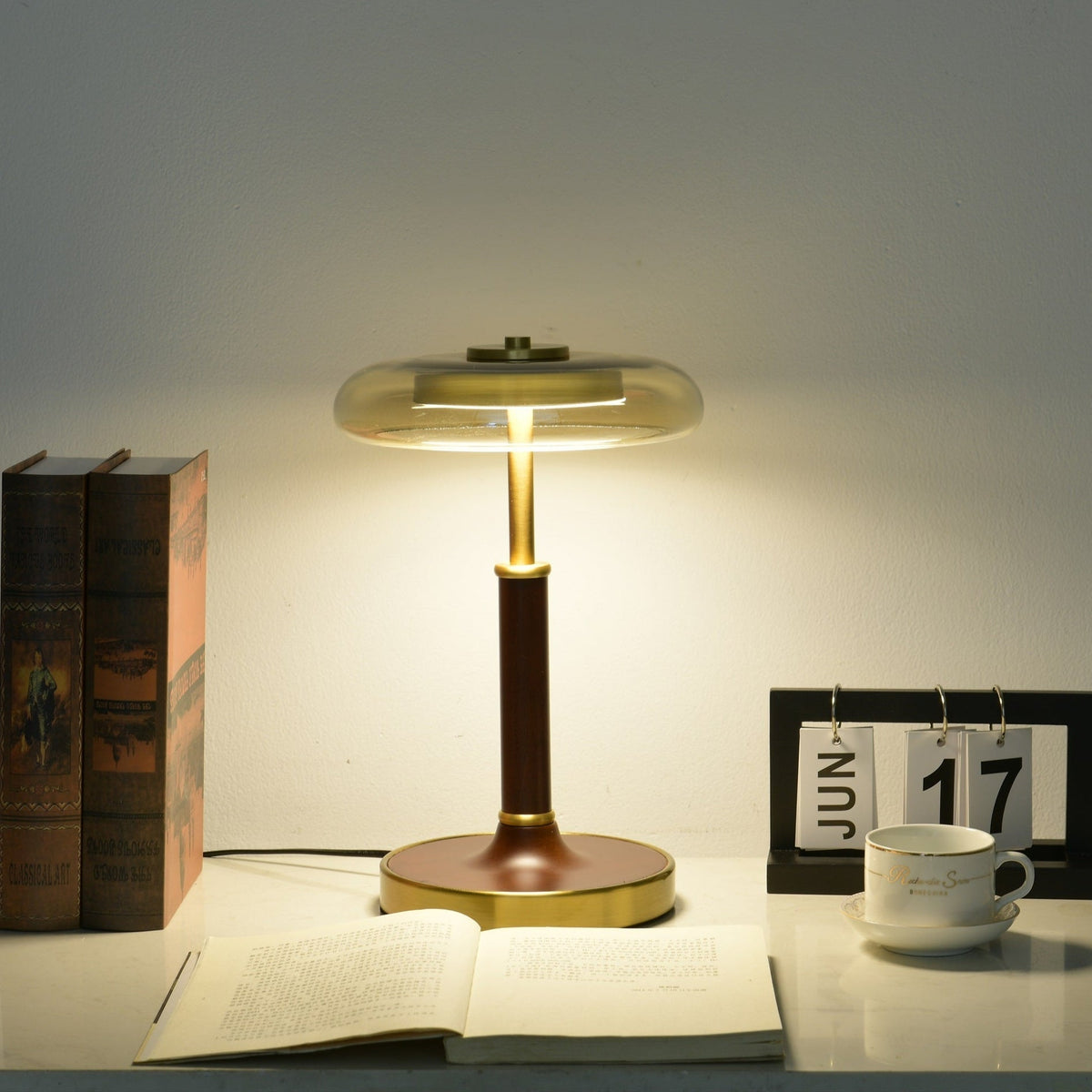 Layla Vintage-Glas-Tischleuchte