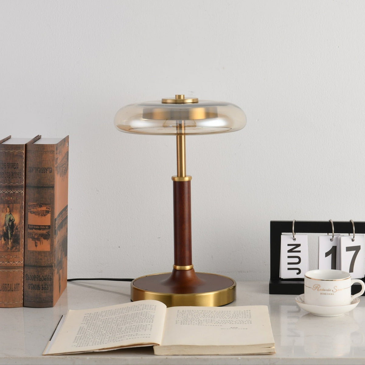 Layla Vintage-Glas-Tischleuchte