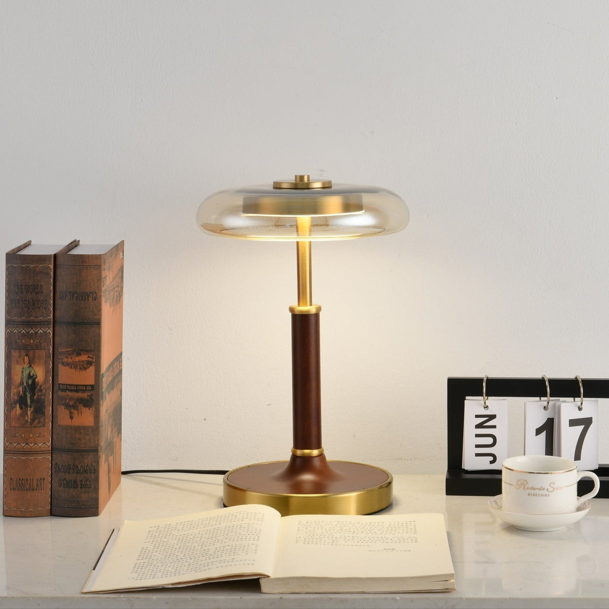 Layla Vintage-Glas-Tischleuchte