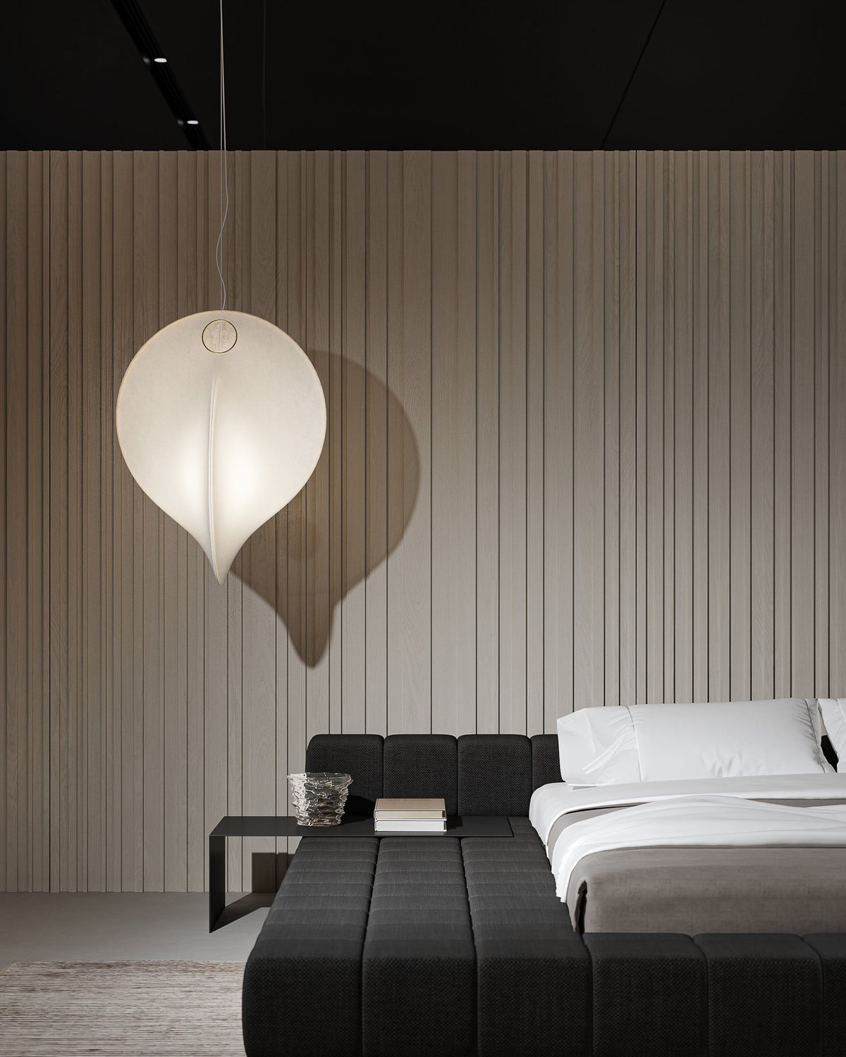 Ferivora Pendelleuchte aus Stahl mit künstlerischem Design
