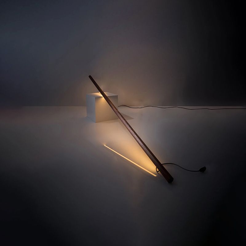 Muto Modern LED Stehlampe Linear Wohn/Schlafzimmer Holz