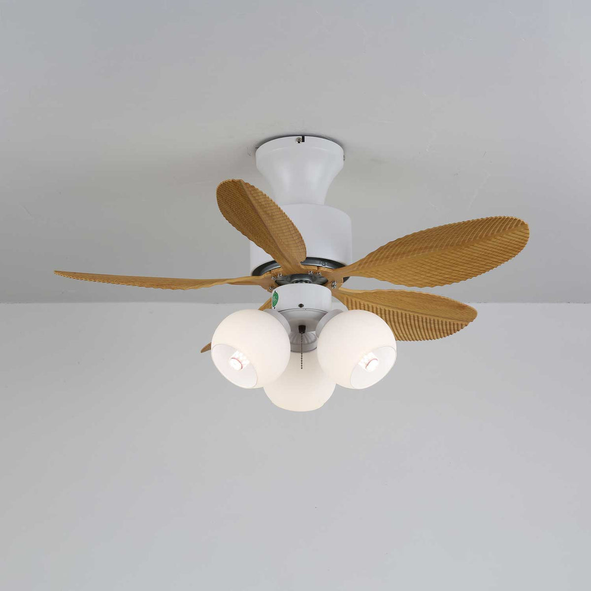 Althea Vintage Holzaufsatz Deckenventilator mit Beleuchtung