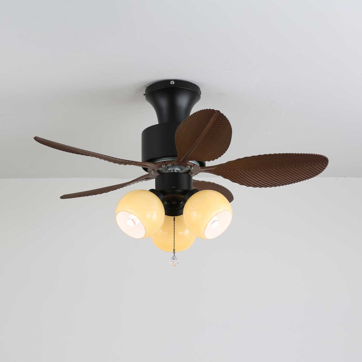 Althea Vintage Holzaufsatz Deckenventilator mit Beleuchtung