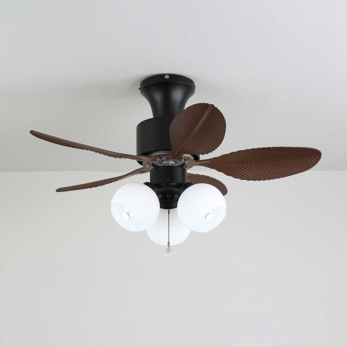 Althea Vintage Holzaufsatz Deckenventilator mit Beleuchtung
