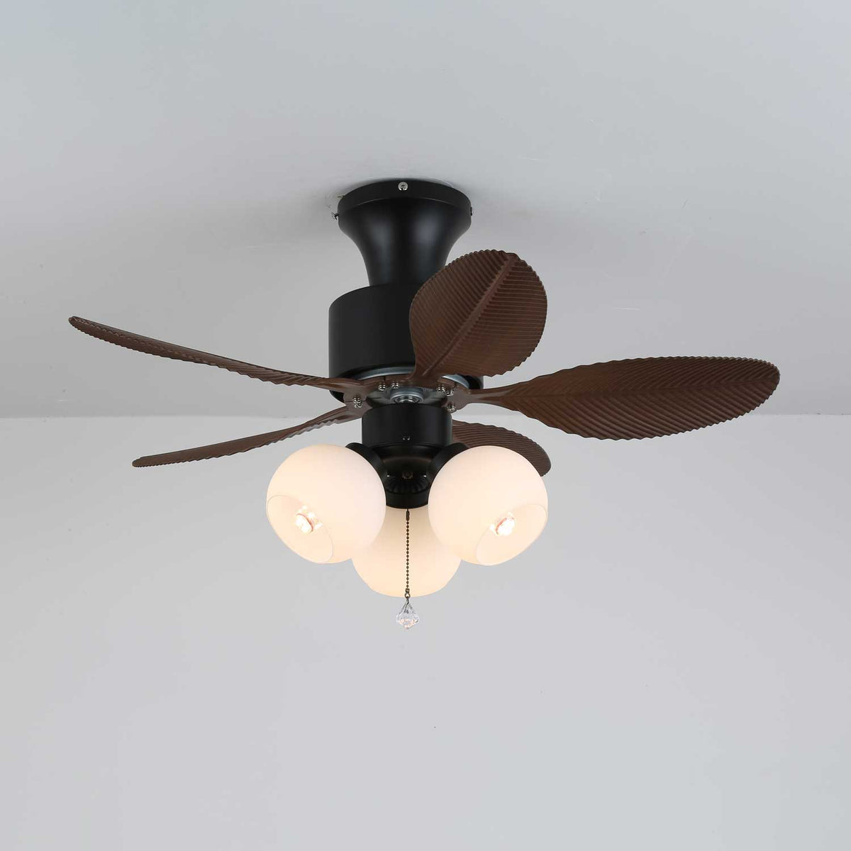Althea Vintage Holzaufsatz Deckenventilator mit Beleuchtung