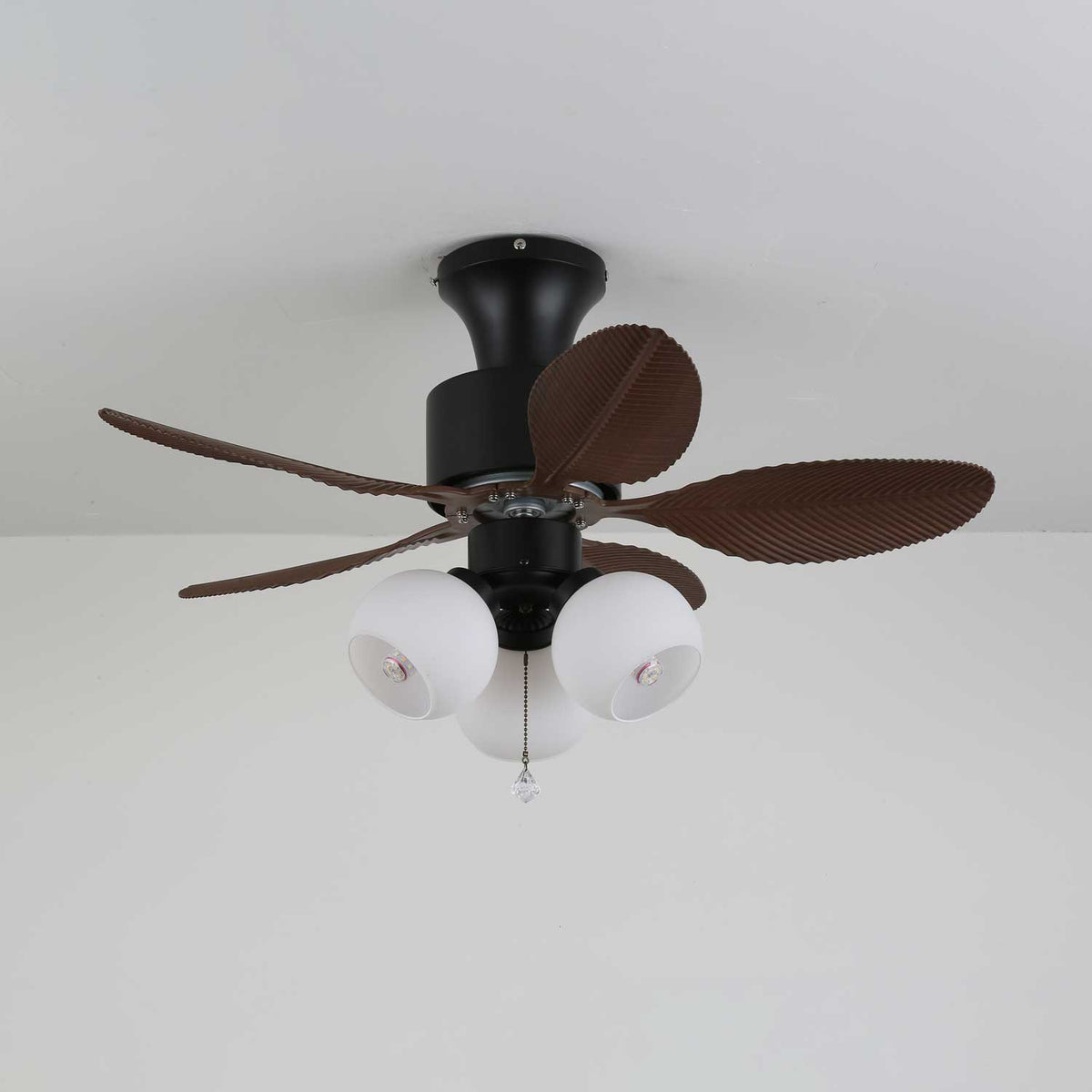 Althea Vintage Holzaufsatz Deckenventilator mit Beleuchtung