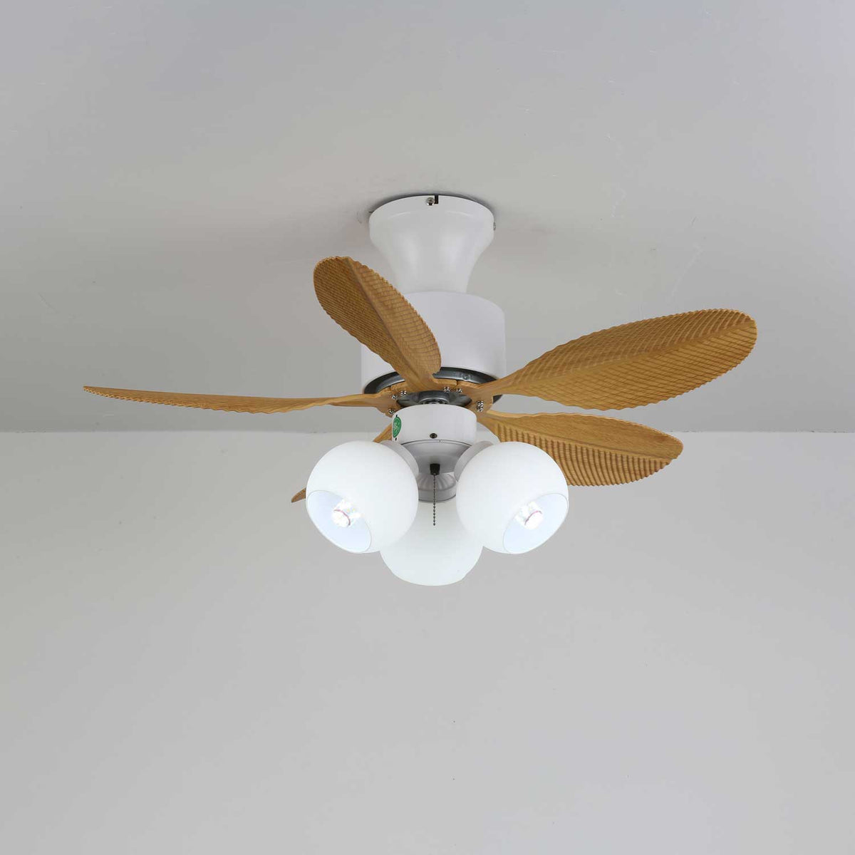 Althea Vintage Holzaufsatz Deckenventilator mit Beleuchtung