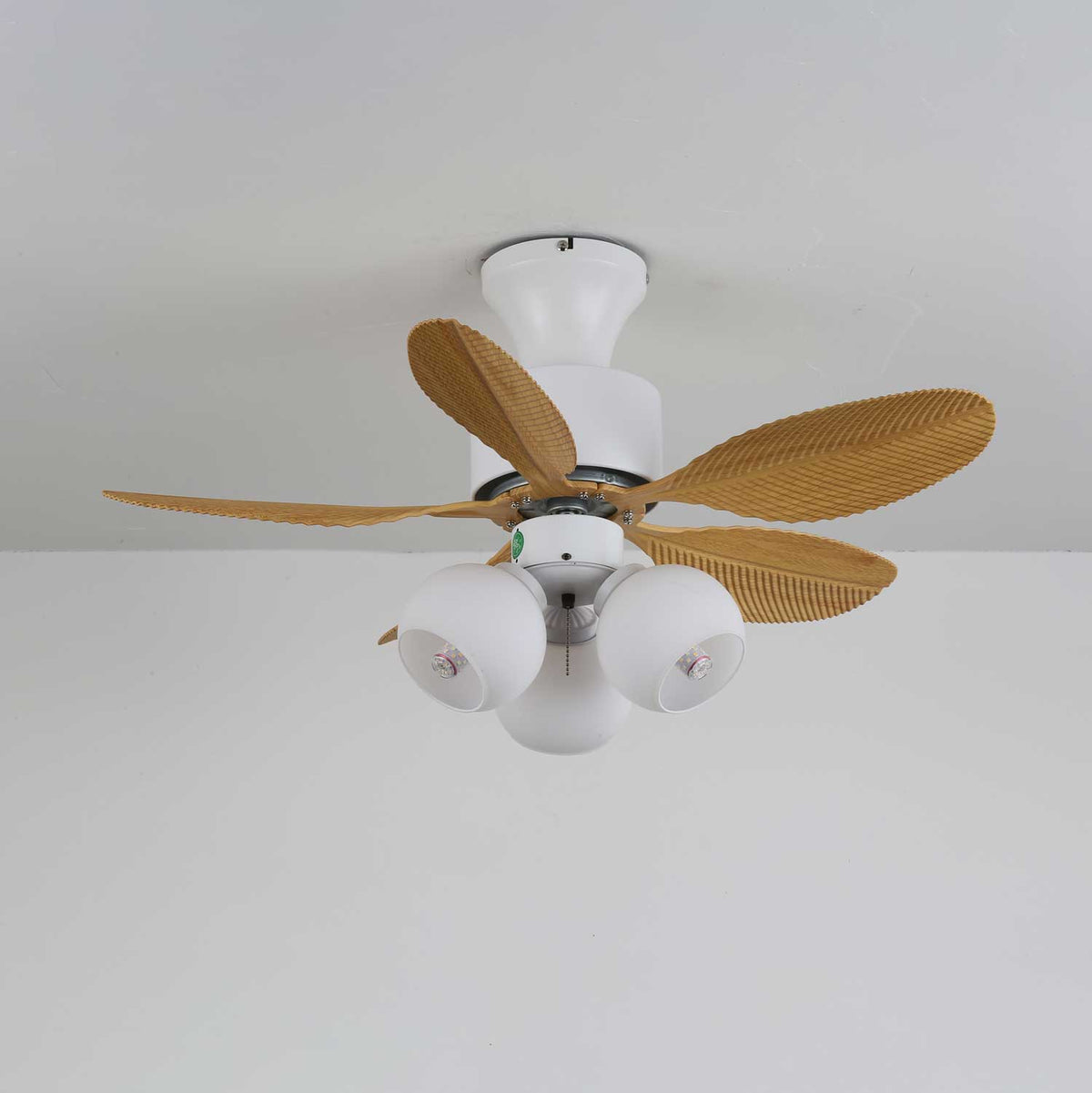 Althea Vintage Holzaufsatz Deckenventilator mit Beleuchtung