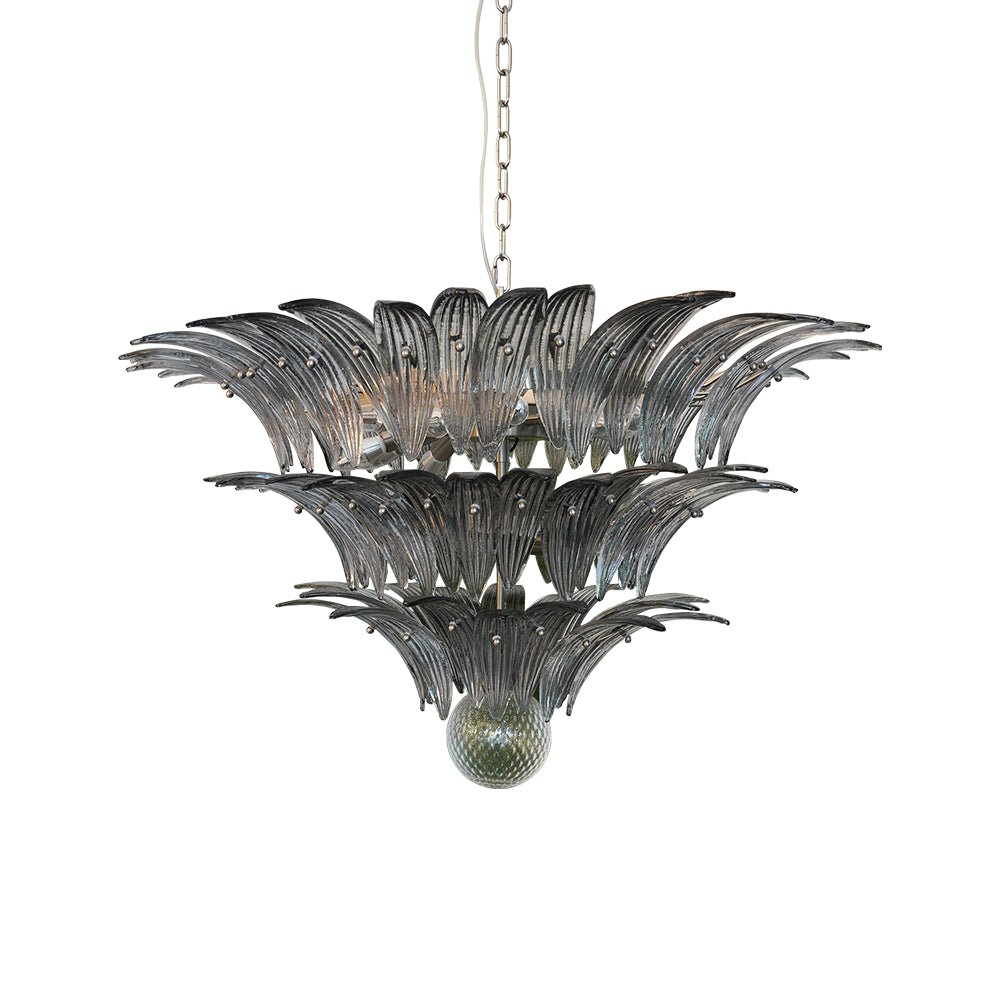 Eirivelle Kronleuchter Murano-Glas Palmblatt-Ebenen