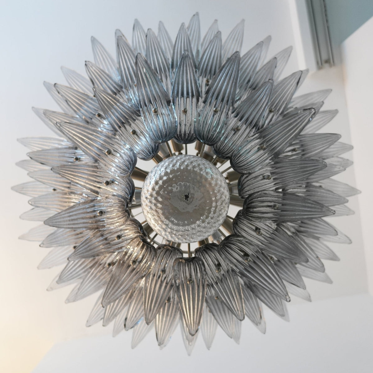 Eirivelle Kronleuchter Murano-Glas Palmblatt-Ebenen