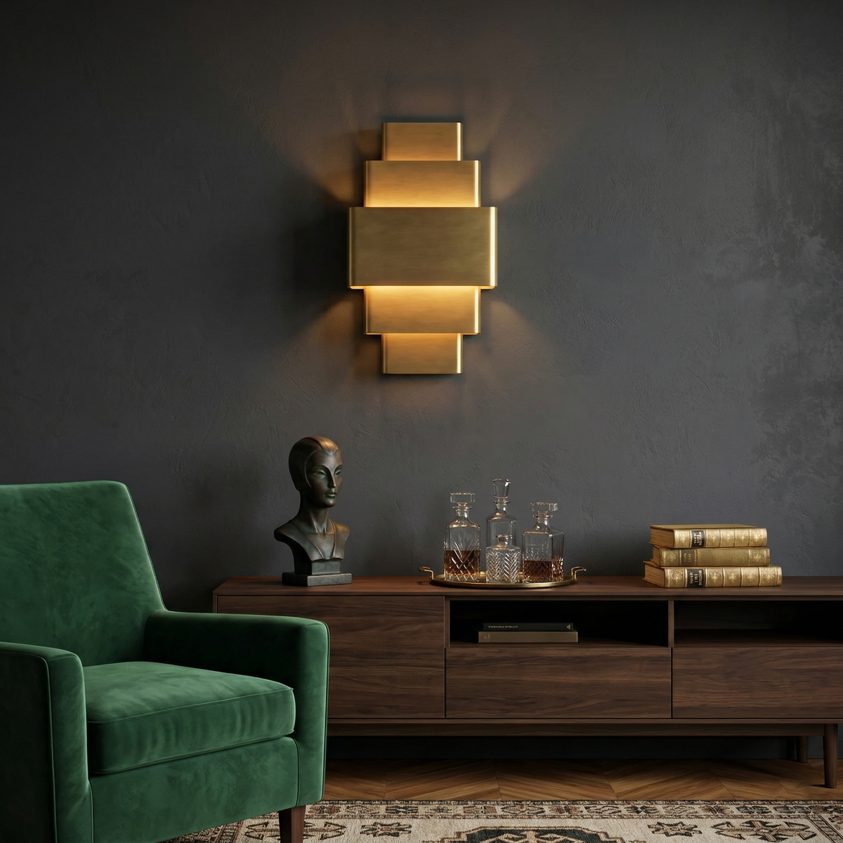 Casaella Messing-Wandleuchte