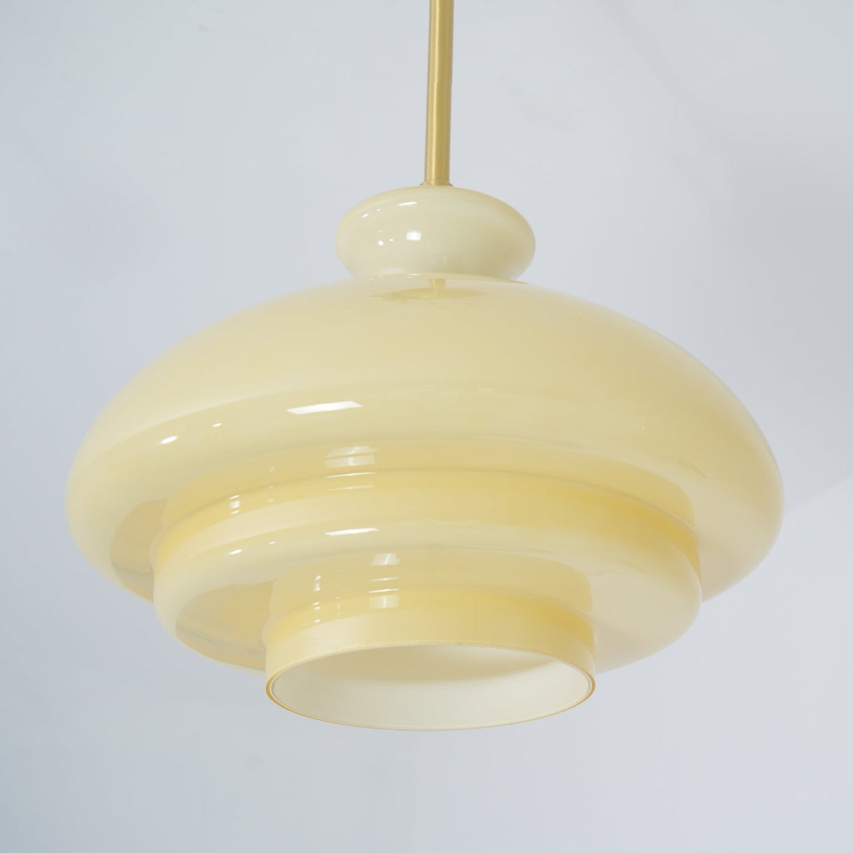 Sunbeam moderne Pendelleuchte aus Glas in Gelb