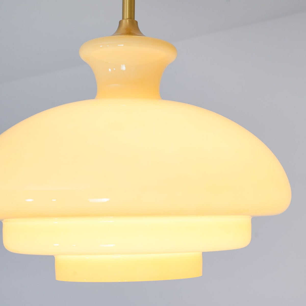Sunbeam moderne Pendelleuchte aus Glas in Gelb