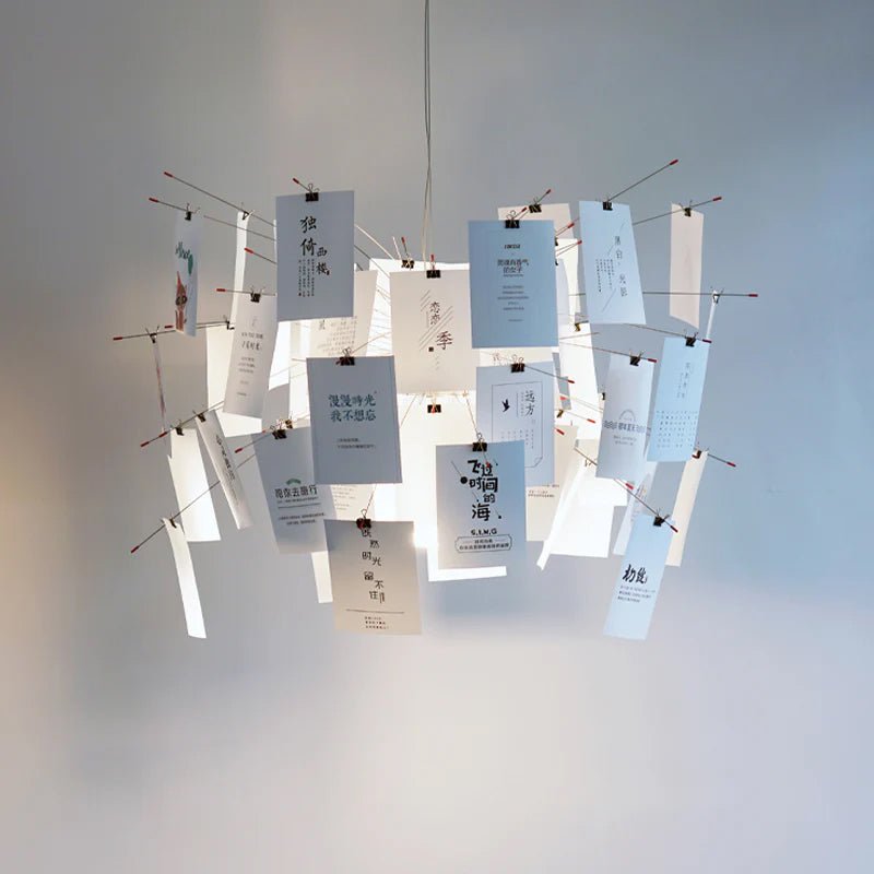 Lunerira Kronleuchter aus Papier – zeitgenössisches Design für das Wohnzimmer