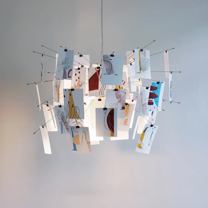 Lunerira Kronleuchter aus Papier – zeitgenössisches Design für das Wohnzimmer