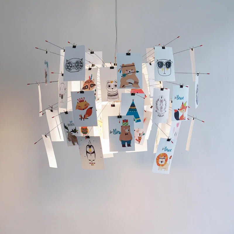 Lunerira Kronleuchter aus Papier – zeitgenössisches Design für das Wohnzimmer