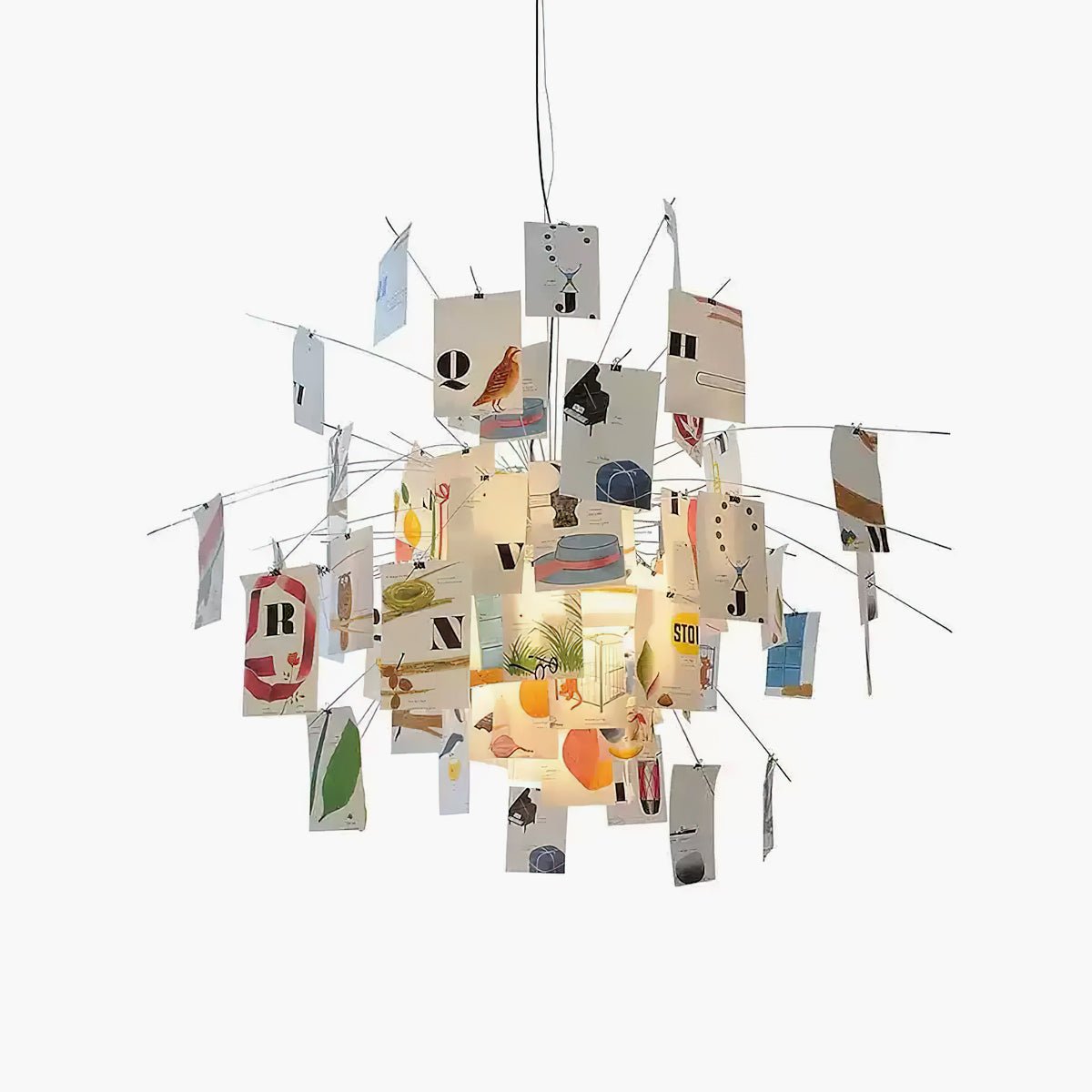 Lunerira Kronleuchter aus Papier – zeitgenössisches Design für das Wohnzimmer