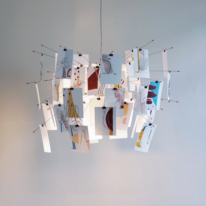 Lunerira Kronleuchter aus Papier – zeitgenössisches Design für das Wohnzimmer