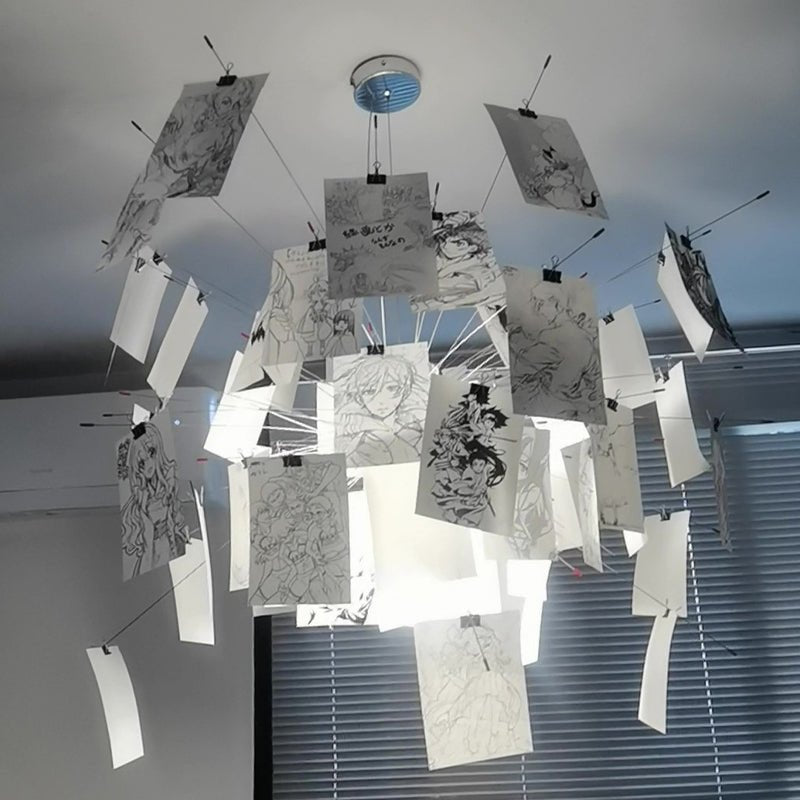 Lunerira Kronleuchter aus Papier – zeitgenössisches Design für das Wohnzimmer