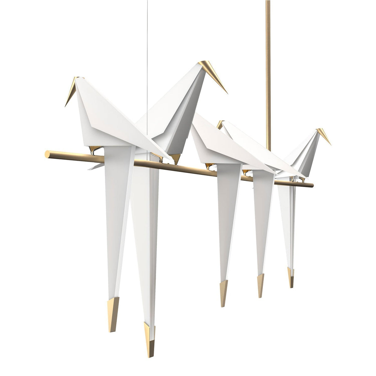 Lunuian Kronleuchter Kronleuchte Papier Crane Bird Skulpturale LED