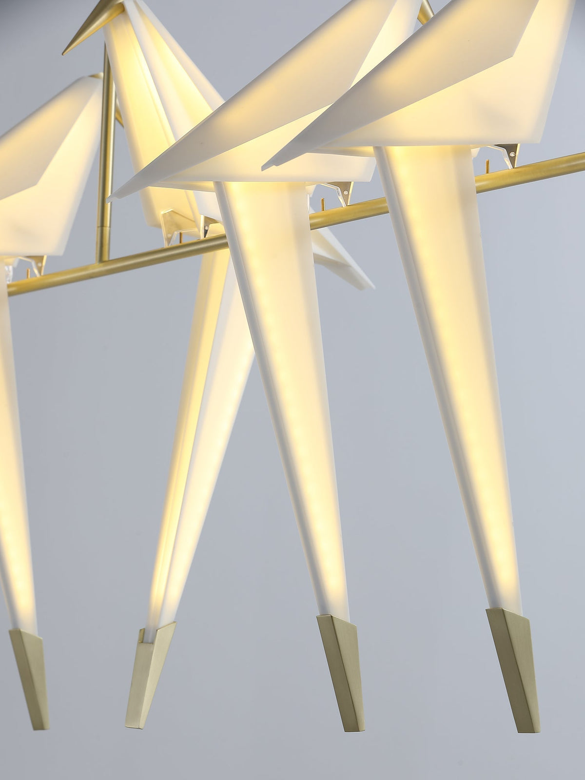 Lunuian Kronleuchter Kronleuchte Papier Crane Bird Skulpturale LED