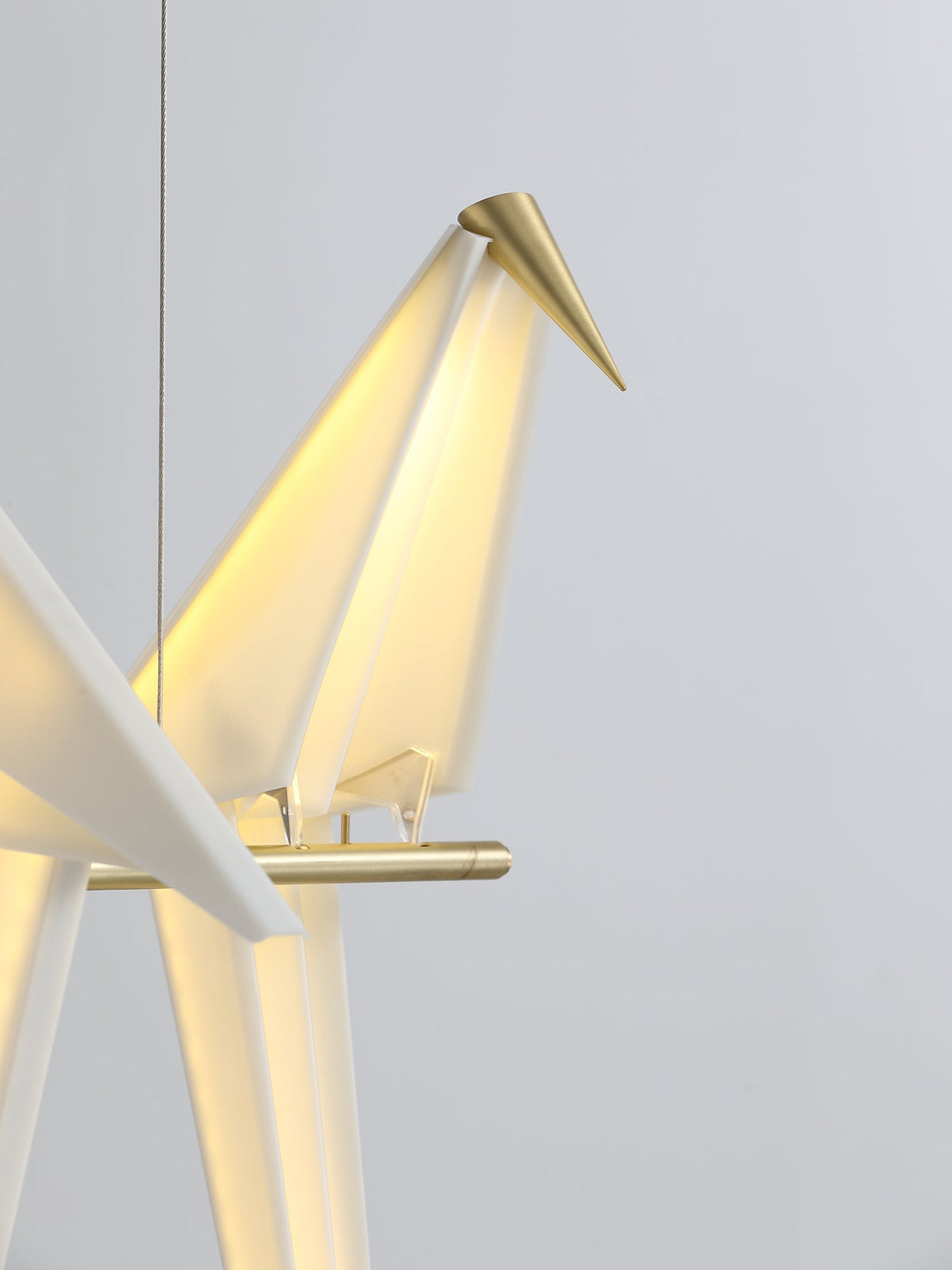 Lunuian Kronleuchter Kronleuchte Papier Crane Bird Skulpturale LED