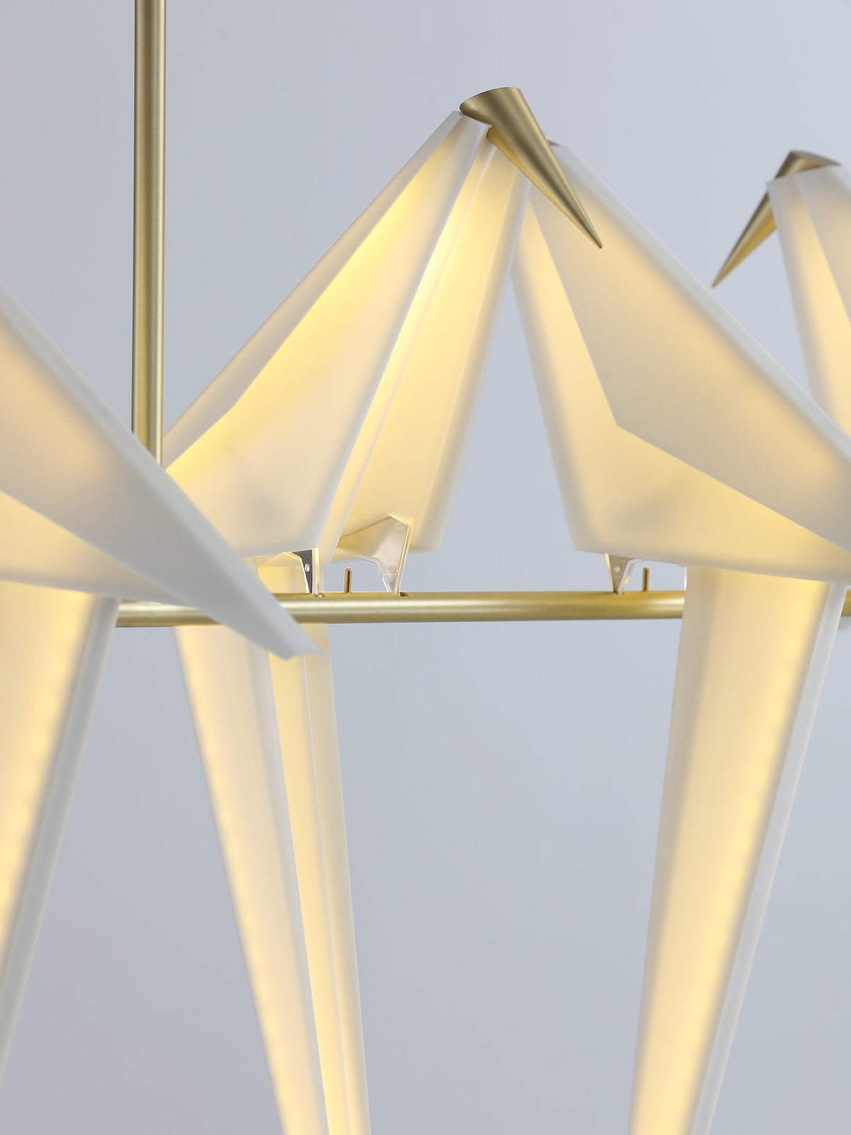 Lunuian Kronleuchter Kronleuchte Papier Crane Bird Skulpturale LED