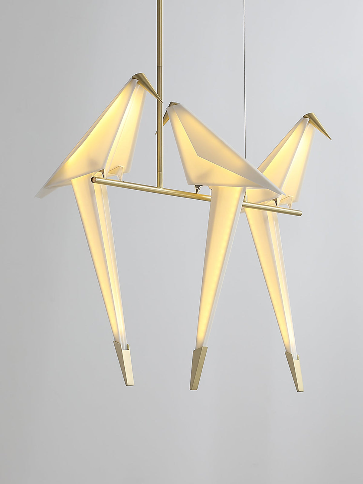 Lunuian Kronleuchter Kronleuchte Papier Crane Bird Skulpturale LED