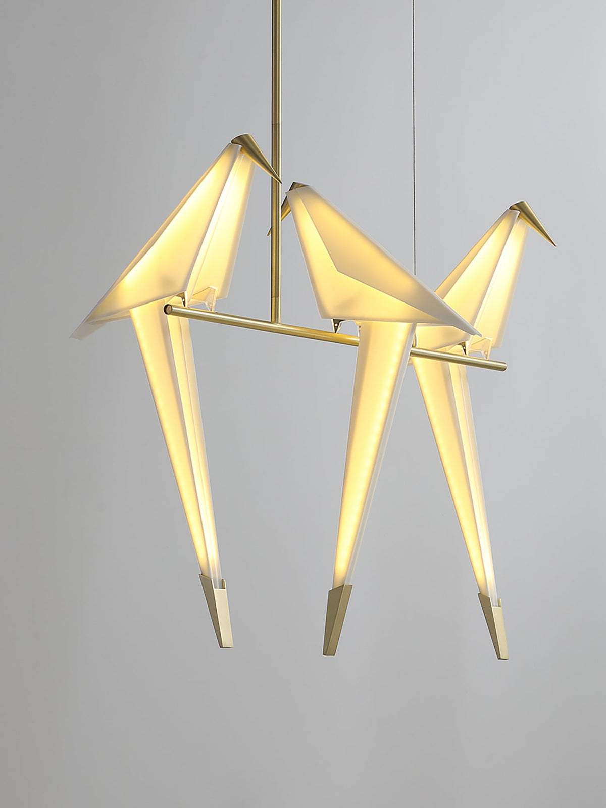 Lunuian Kronleuchter Kronleuchte Papier Crane Bird Skulpturale LED