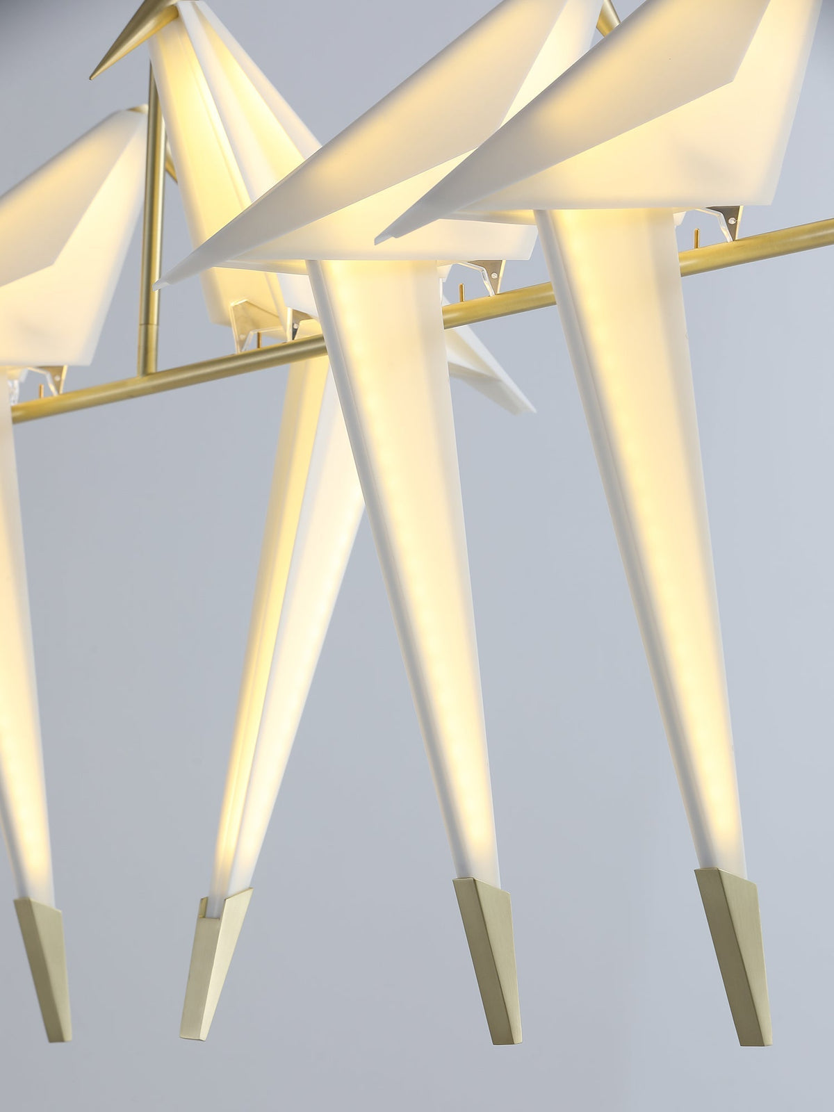Lunuian Kronleuchter Kronleuchte Papier Crane Bird Skulpturale LED