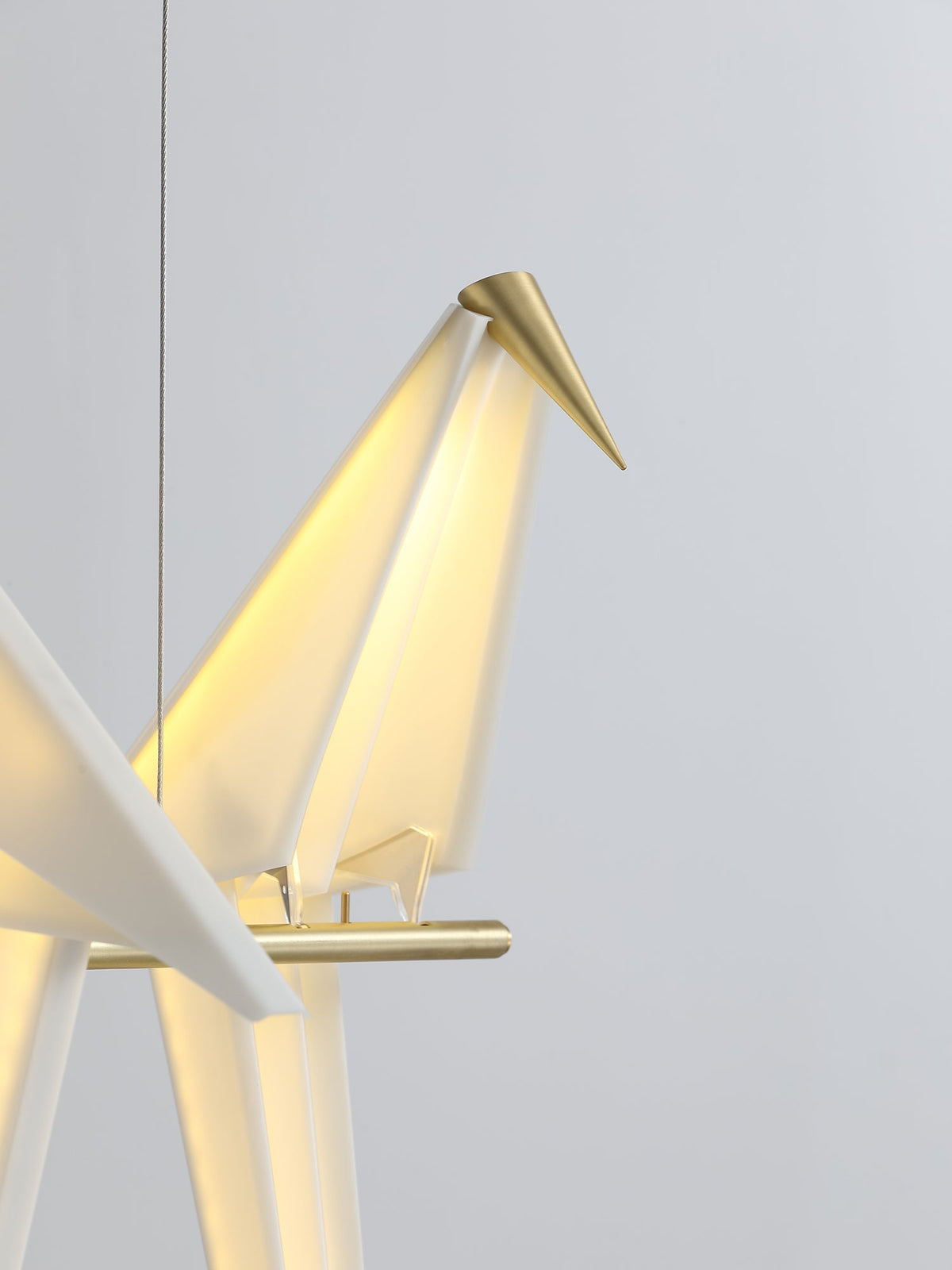 Lunuian Kronleuchter Kronleuchte Papier Crane Bird Skulpturale LED