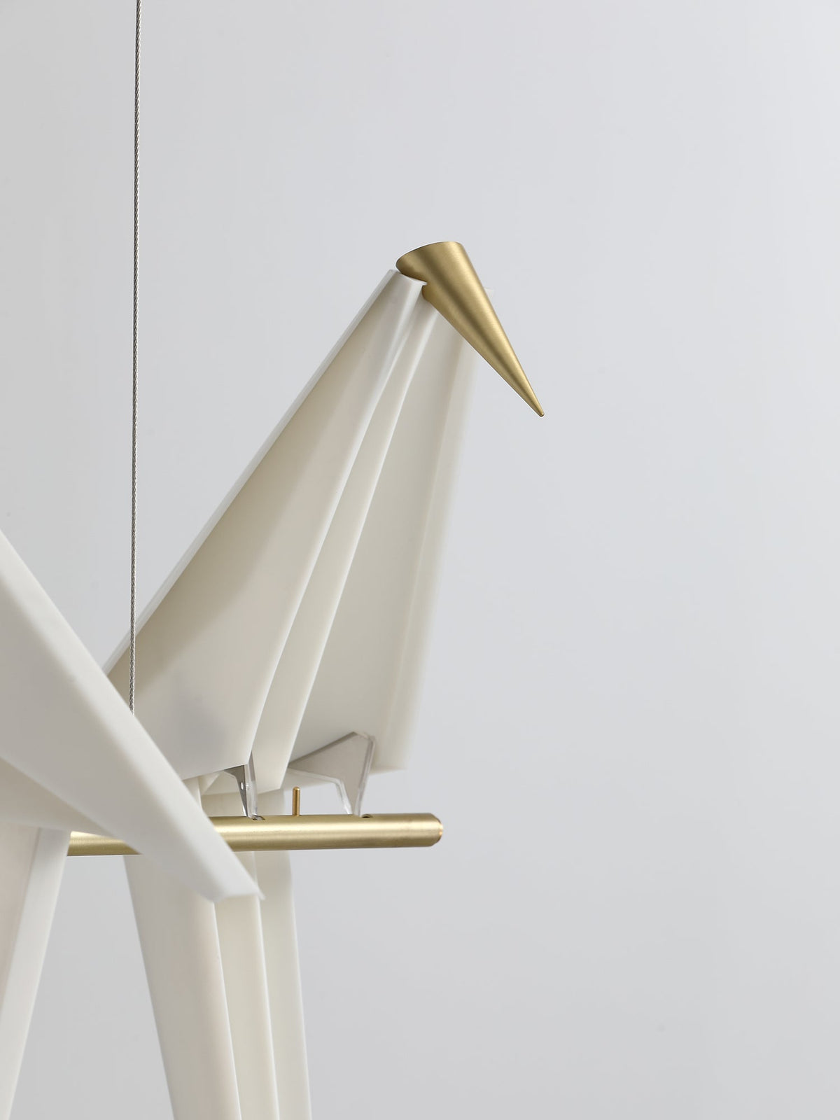 Lunuian Kronleuchter Kronleuchte Papier Crane Bird Skulpturale LED