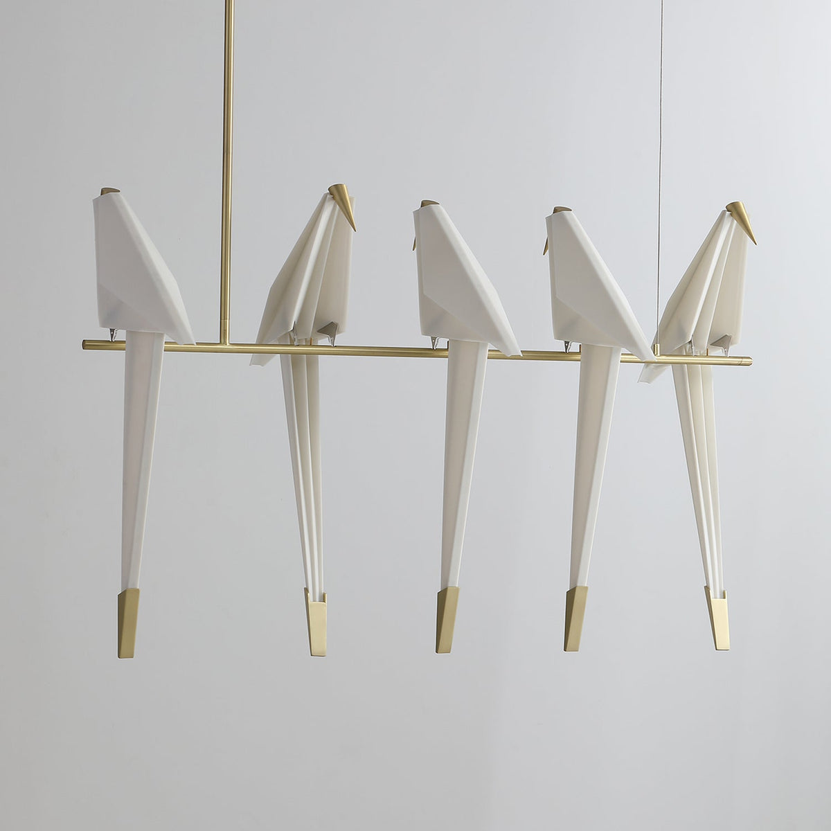 Lunuian Kronleuchter Kronleuchte Papier Crane Bird Skulpturale LED