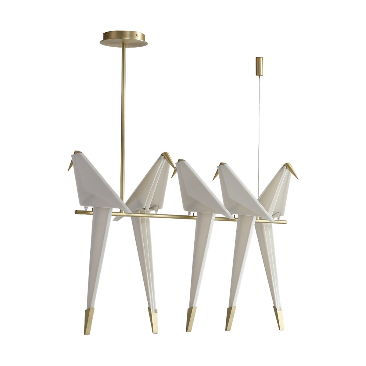Lunuian Kronleuchter Kronleuchte Papier Crane Bird Skulpturale LED