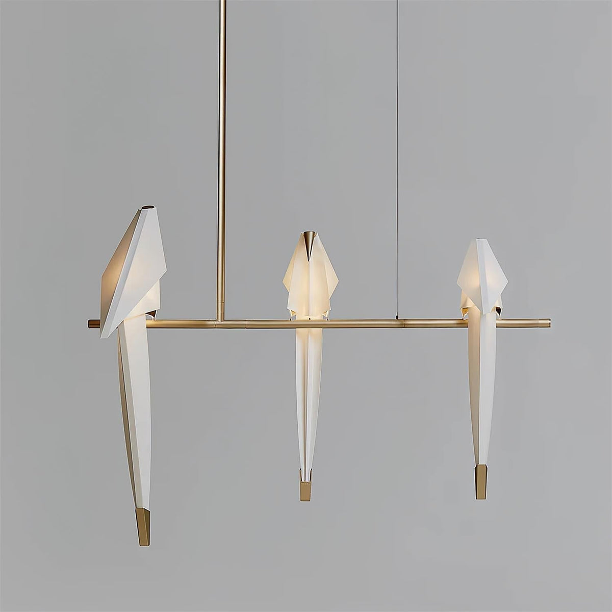 Lunuian Kronleuchter Kronleuchte Papier Crane Bird Skulpturale LED