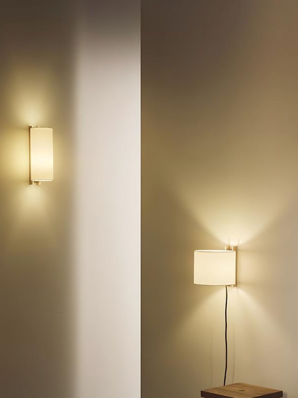 Mirarenne Minimalistische Wandleuchte aus Stoff