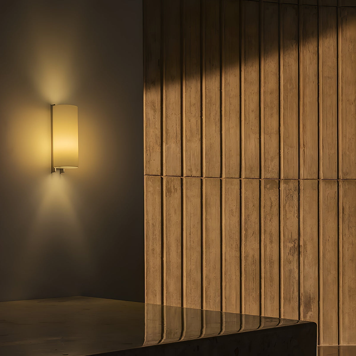 Mirarenne Minimalistische Wandleuchte aus Stoff