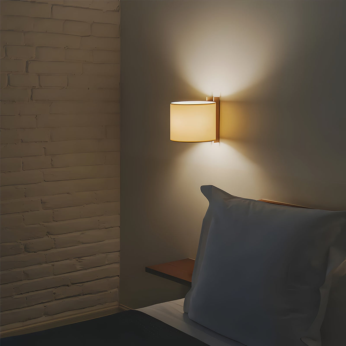 Mirarenne Minimalistische Wandleuchte aus Stoff