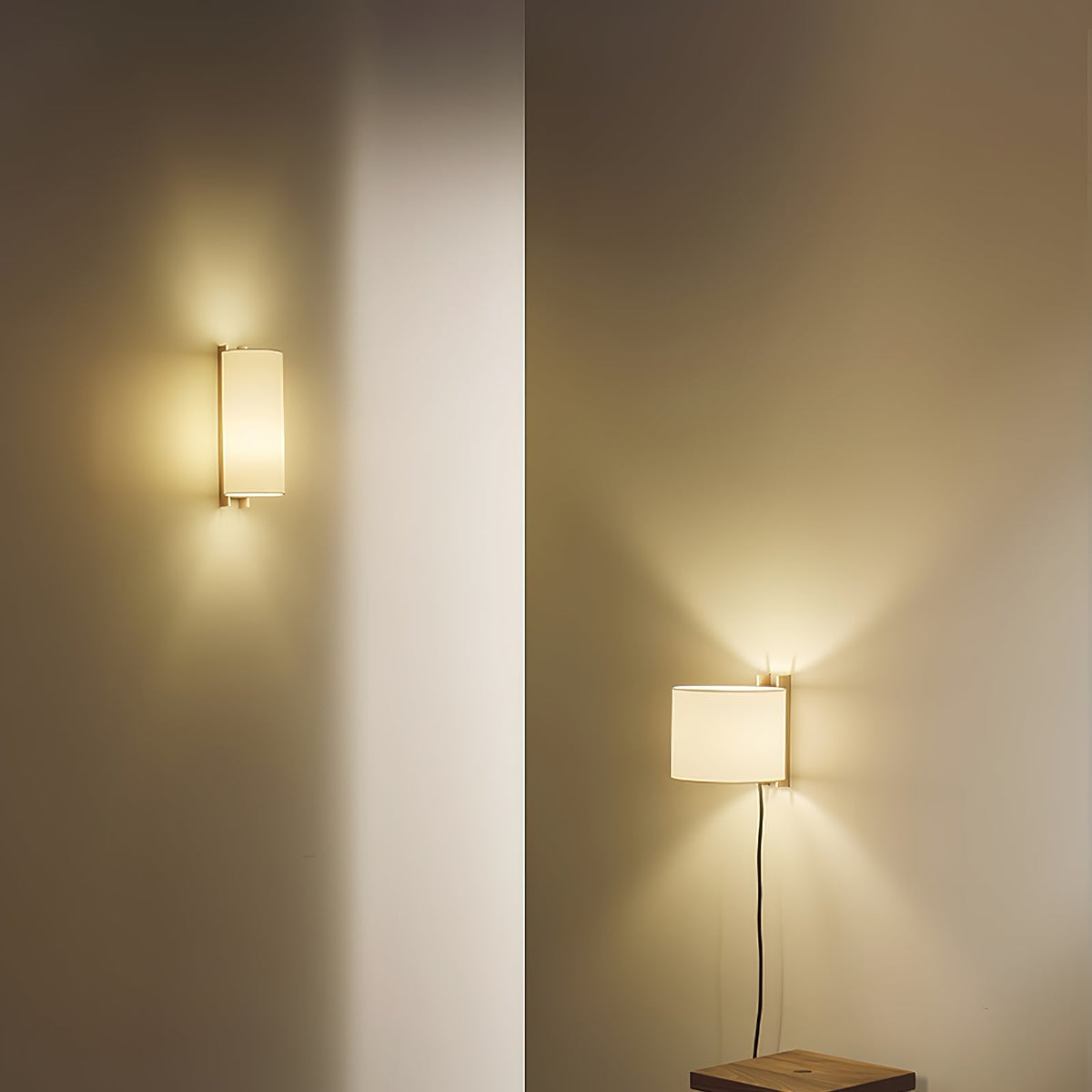 Mirarenne Minimalistische Wandleuchte aus Stoff