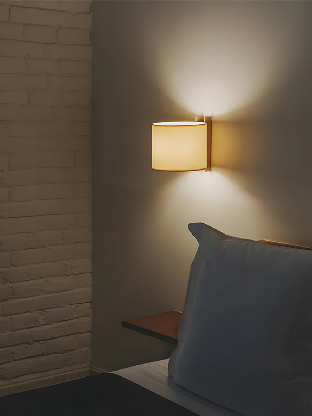 Mirarenne Minimalistische Wandleuchte aus Stoff