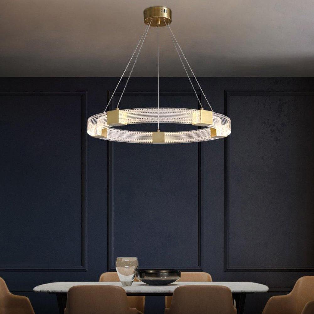 Eurdora zeitgenössischer minimalistischer Kronleuchter mit LED