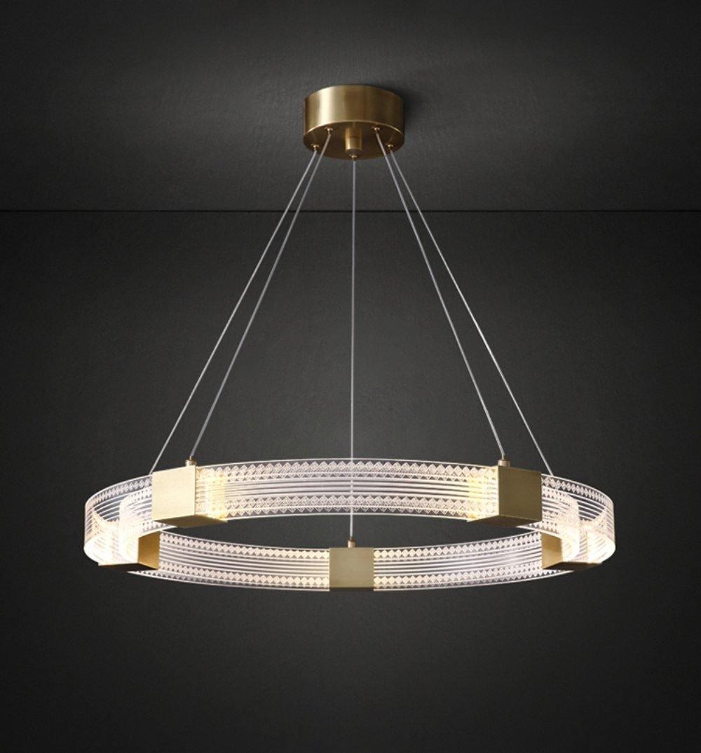 Eurdora zeitgenössischer minimalistischer Kronleuchter mit LED