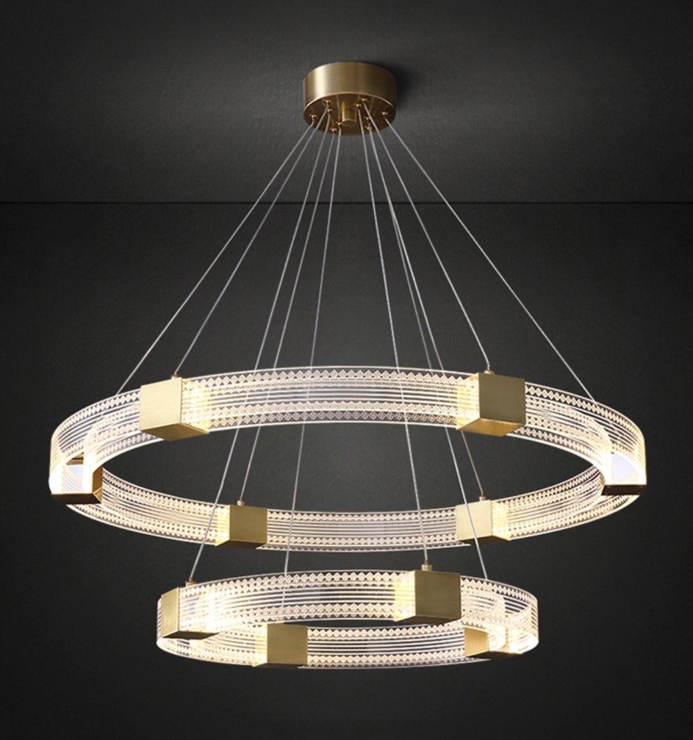 Eurdora zeitgenössischer minimalistischer Kronleuchter mit LED