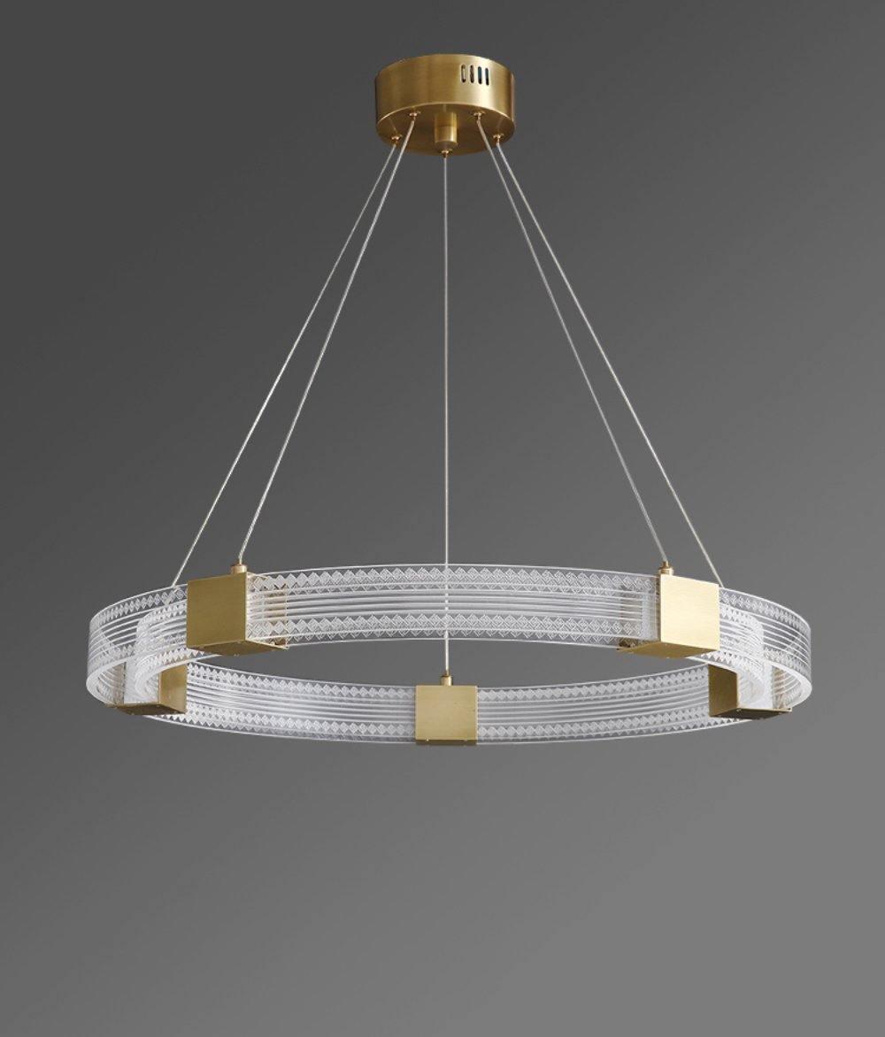 Eurdora zeitgenössischer minimalistischer Kronleuchter mit LED