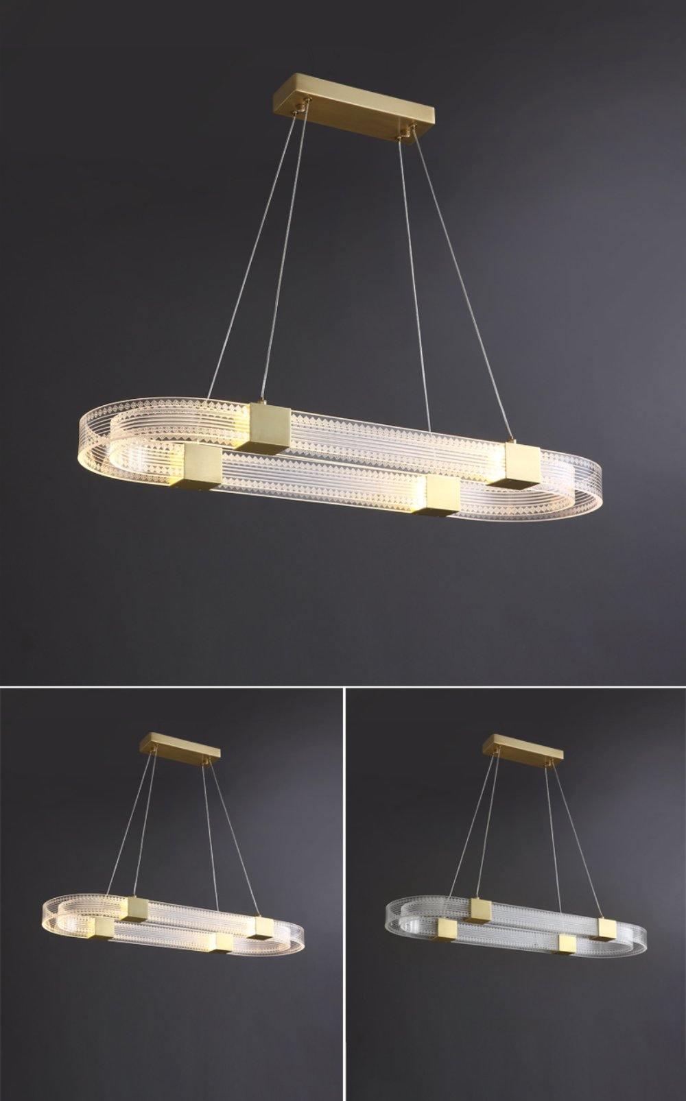 Eurdora zeitgenössischer minimalistischer Kronleuchter mit LED