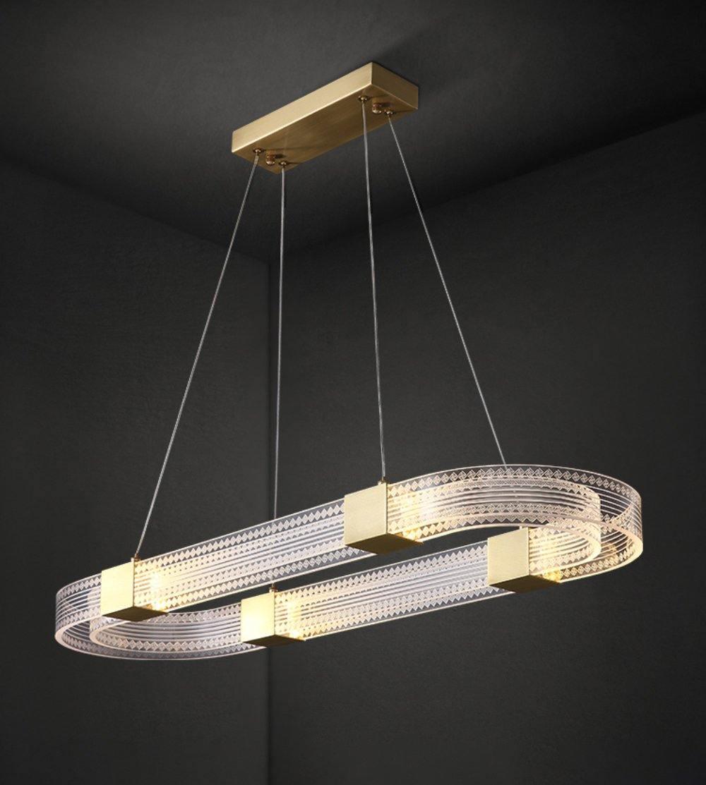 Eurdora zeitgenössischer minimalistischer Kronleuchter mit LED