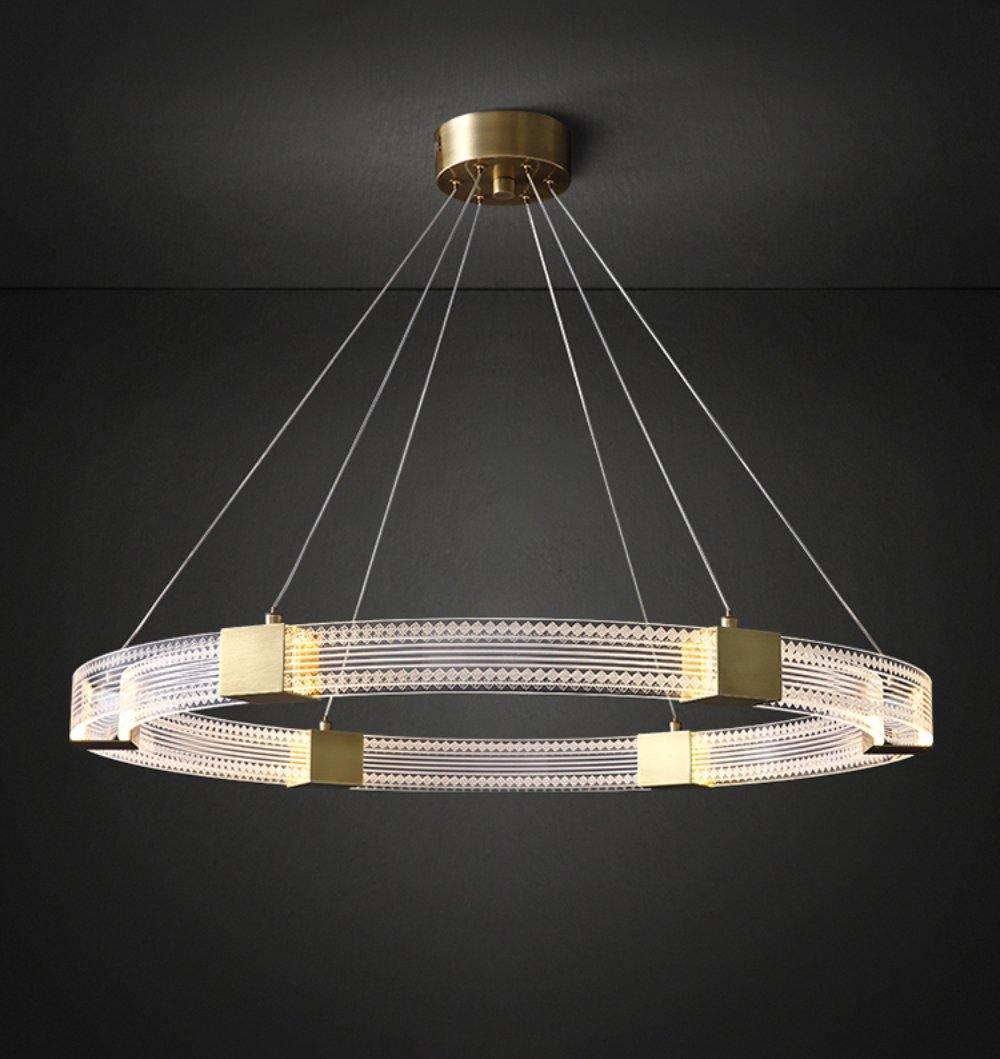 Eurdora zeitgenössischer minimalistischer Kronleuchter mit LED