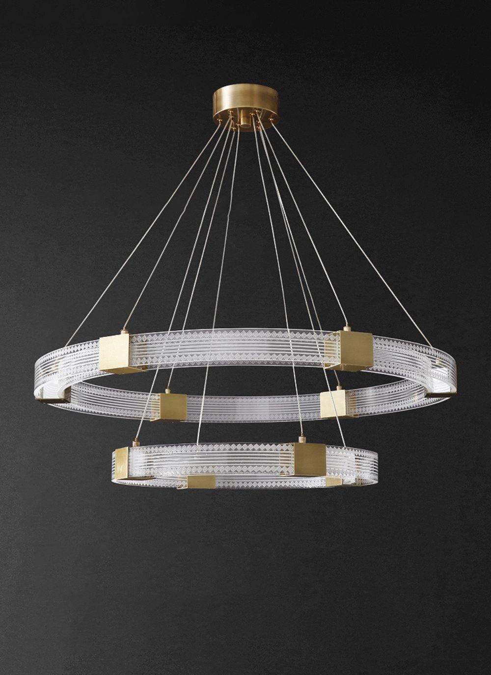 Eurdora zeitgenössischer minimalistischer Kronleuchter mit LED