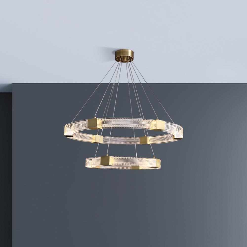 Eurdora zeitgenössischer minimalistischer Kronleuchter mit LED