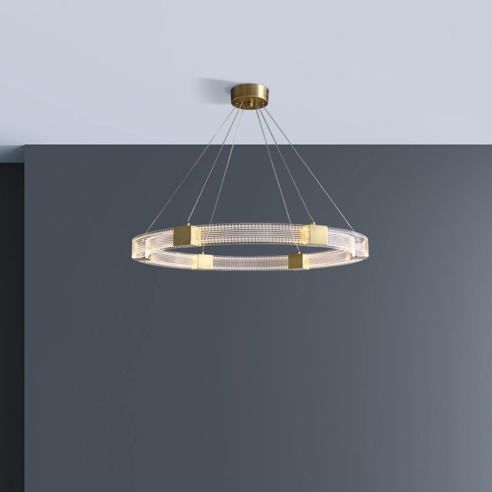 Eurdora zeitgenössischer minimalistischer Kronleuchter mit LED